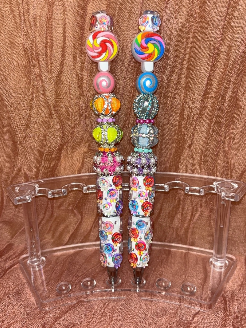 Kids Multicolor Candy Bead Stretch Headband - Bright Rainbow Design $25 each